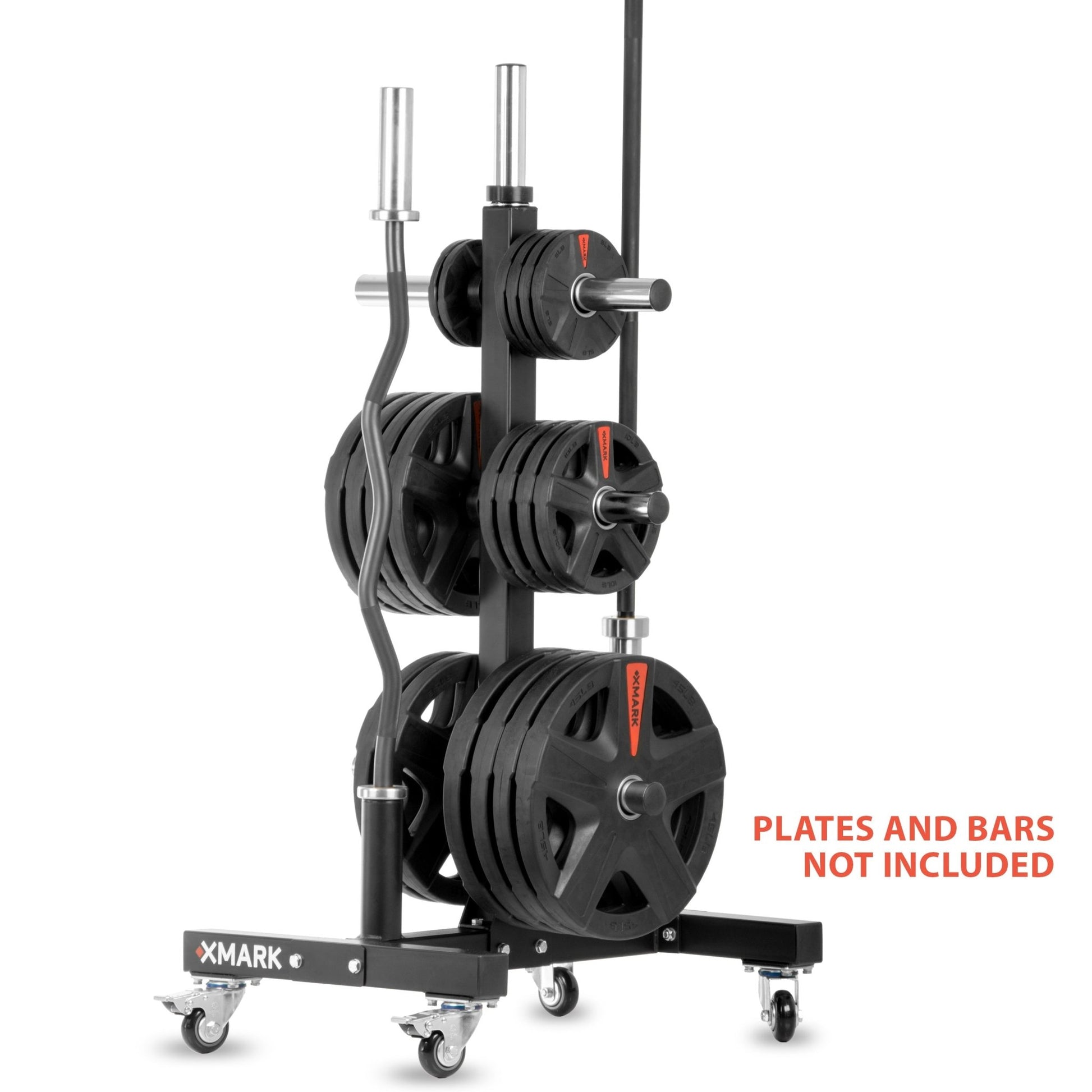 XMark Commercial Olympic Weight Plate Tree on Castors with Dual Bar Holders -  product_vendor - Peak Primal Wellness
