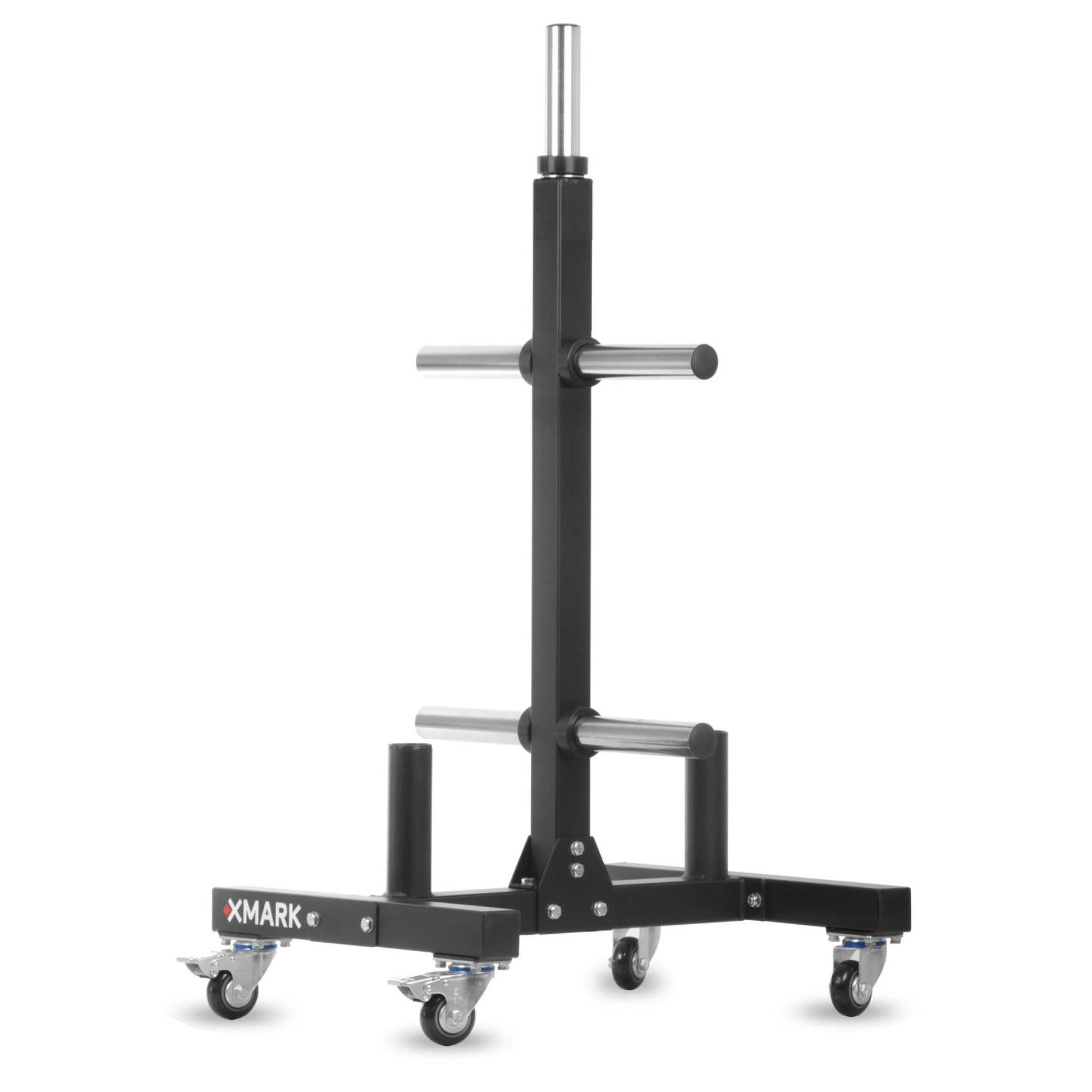XMark Commercial Bumper Plate Tree on Castors with Dual Bar Holders -  product_vendor - Peak Primal Wellness