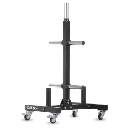 XMark Commercial Bumper Plate Tree on Castors with Dual Bar Holders -  product_vendor - Peak Primal Wellness
