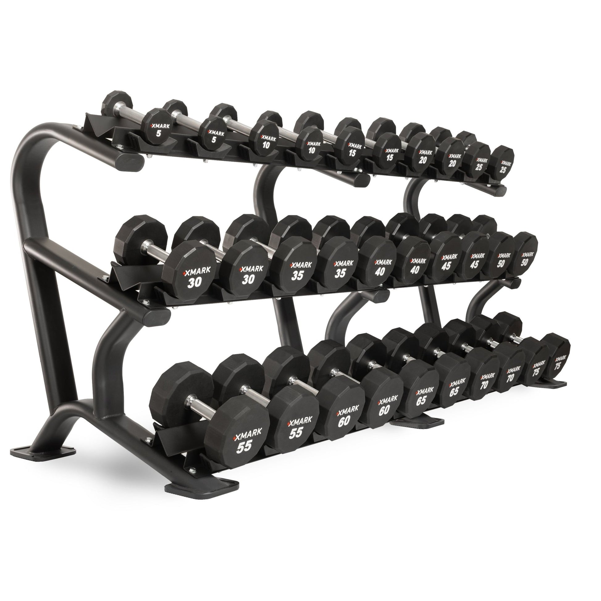 XMark 12-Sided Commercial Urethane Dumbbells (5-50 lb and 5-75 lb Sets) -  product_vendor - Peak Primal Wellness