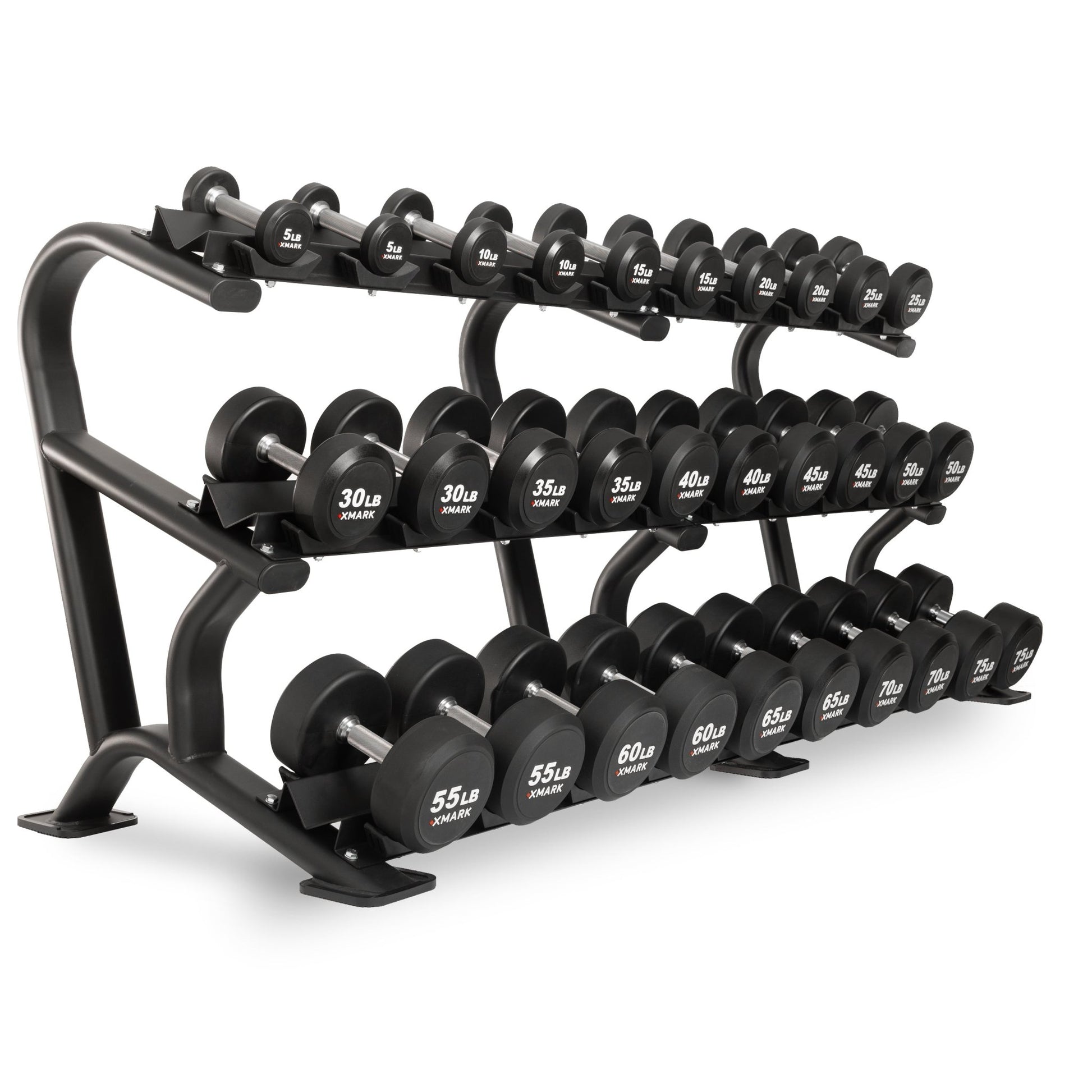 XMark Round Commercial Urethane Dumbbells (5-50 lb and 5-75 lb Sets) -  product_vendor - Peak Primal Wellness