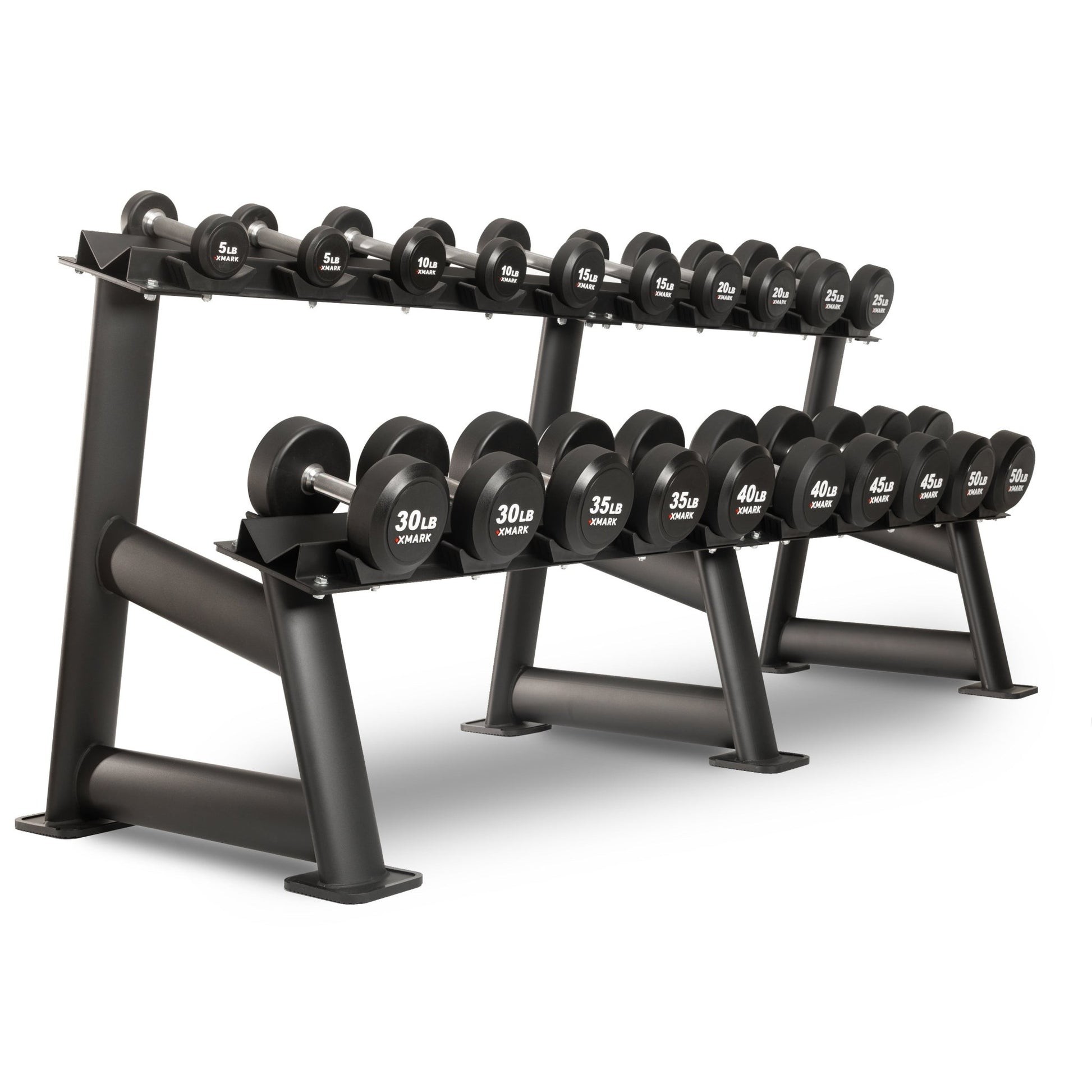 XMark Round Commercial Urethane Dumbbells (5-50 lb and 5-75 lb Sets) -  product_vendor - Peak Primal Wellness