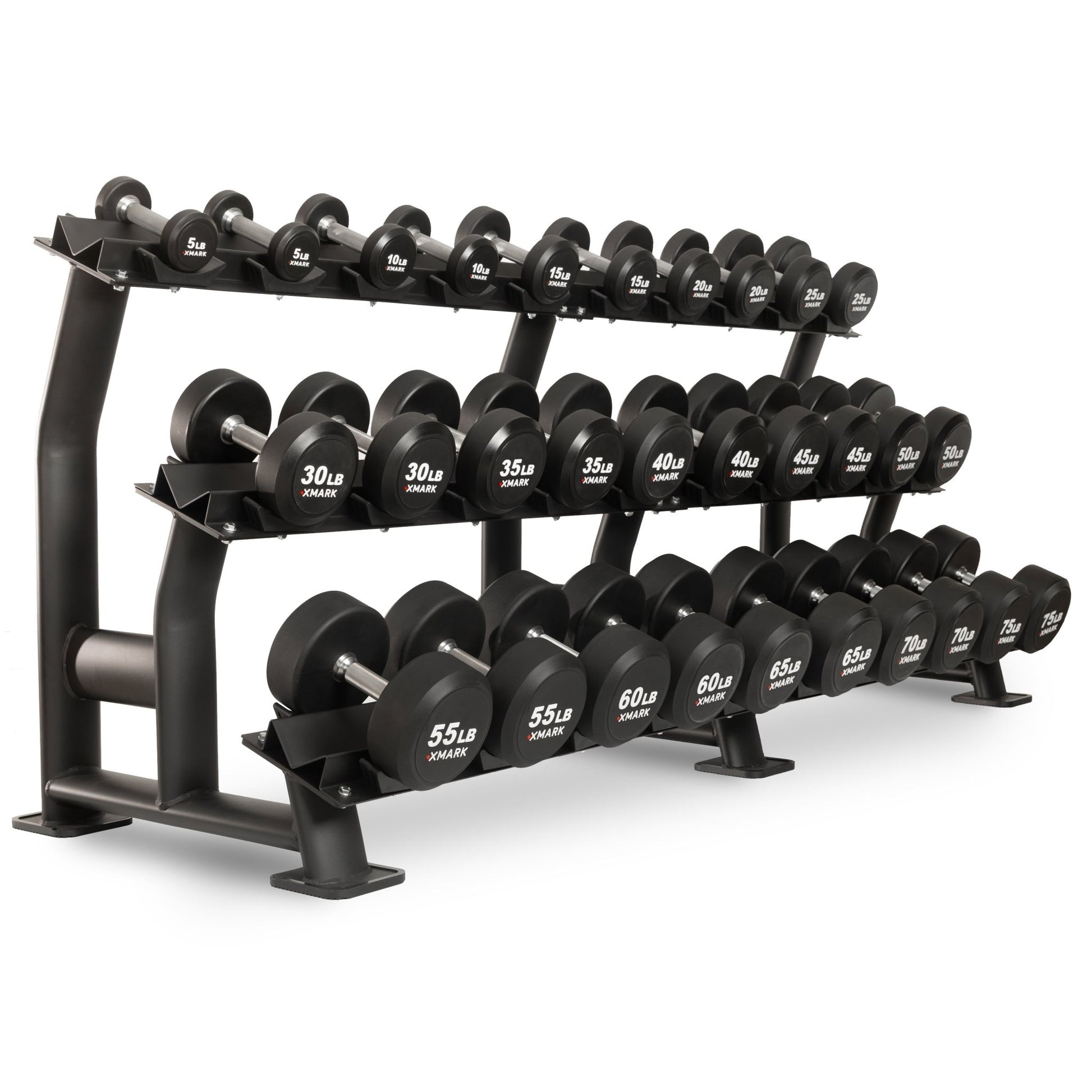 XMark Round Commercial Urethane Dumbbells (5-50 lb and 5-75 lb Sets) -  product_vendor - Peak Primal Wellness