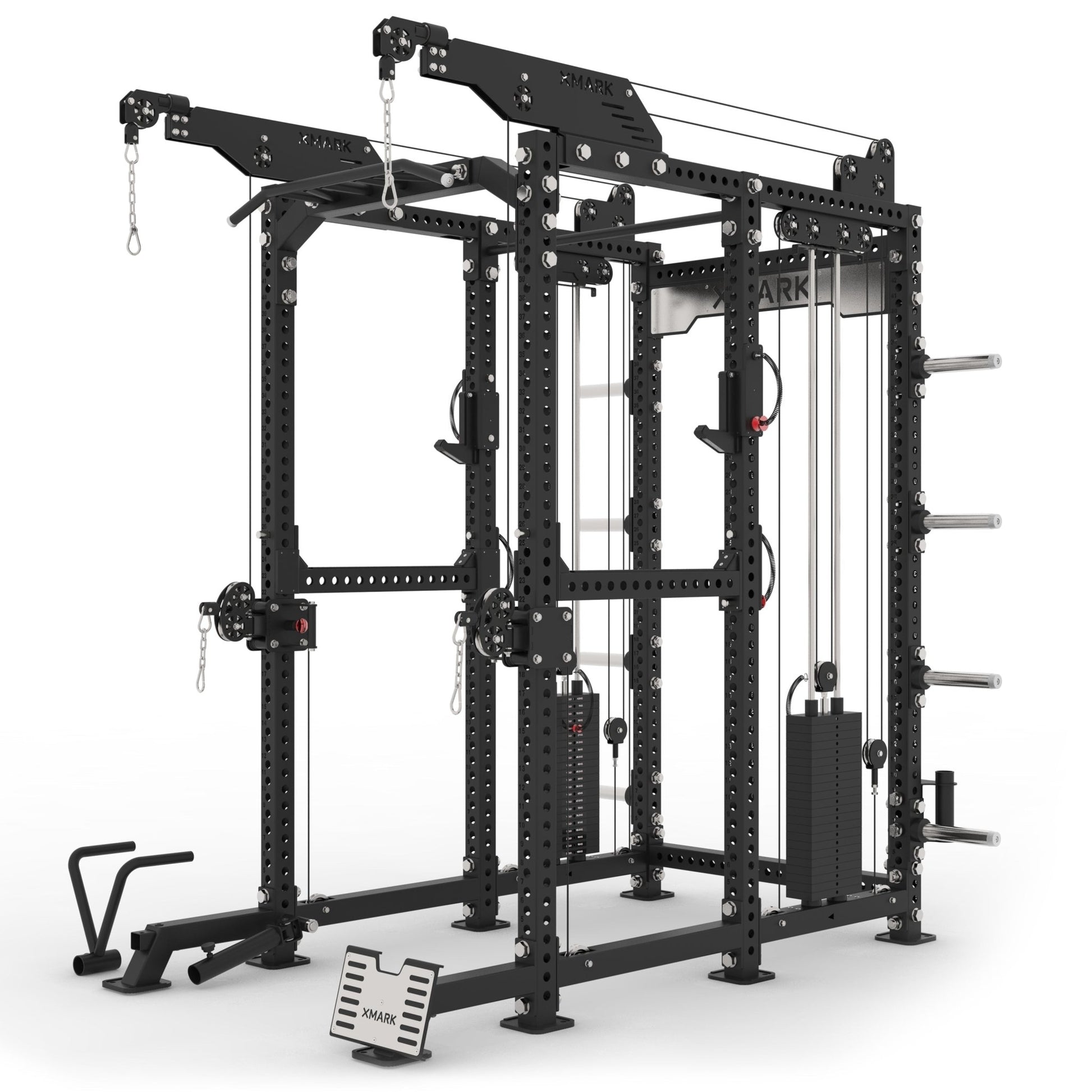 XMark Commercial Power Rack Cable Machine, 440 lbs Total Stack Weight -  product_vendor - Peak Primal Wellness