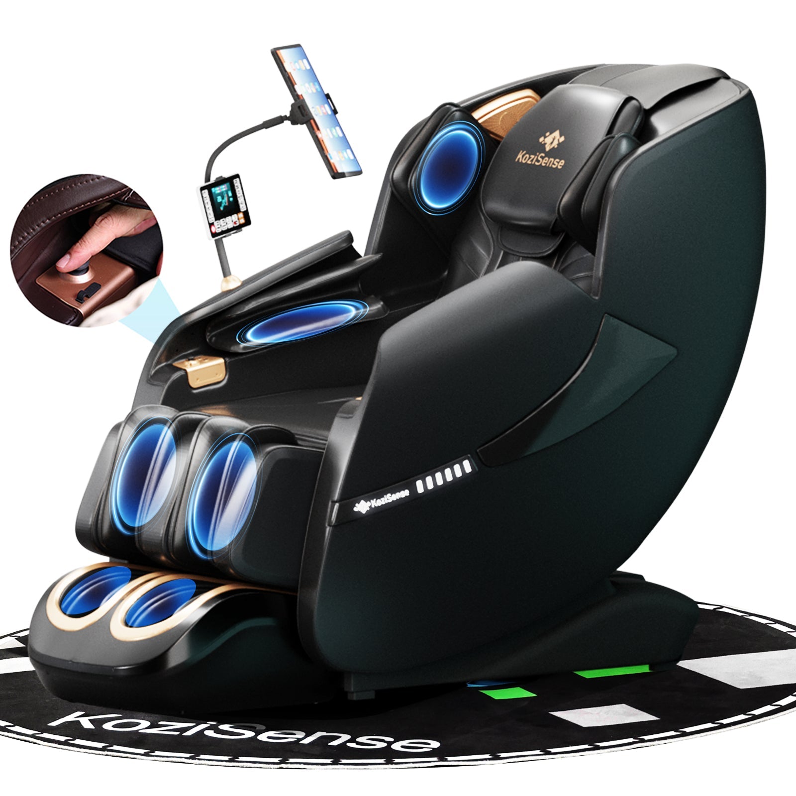 KoziSense KZ - A18 3D SL - track Massage Chair 2026 Upgraded - (All Black) -  product_vendor - Peak Primal Wellness