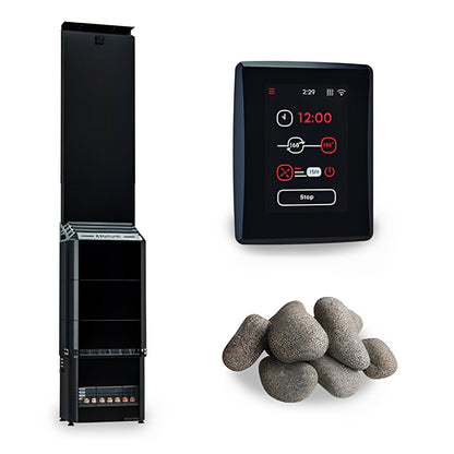 Saunum Air 10 CSB WiFi Sauna Heater Package - 9.6kW, Himalayan Salt, 247-353 Cu. Ft.