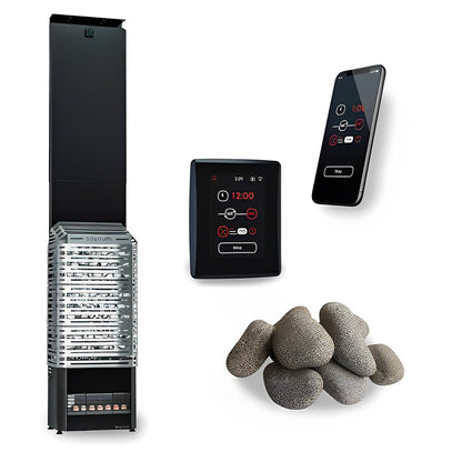 Saunum Air 5 SSB WiFi Sauna Heater Package - 4.8kW for 106-212 cu. ft. Sauna Rooms with Aromatherapy Options