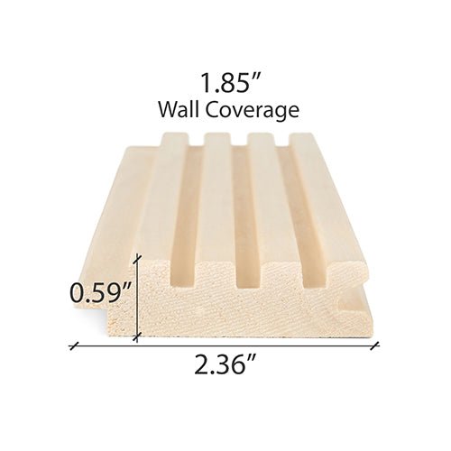 ProSaunas ASPEN GROOVE - S 1X3 (15mm x 60mm) T&G | Sauna Wood, Tongue & Groove, Fluted Slat, Wall Material -  product_vendor - Peak Primal Wellness