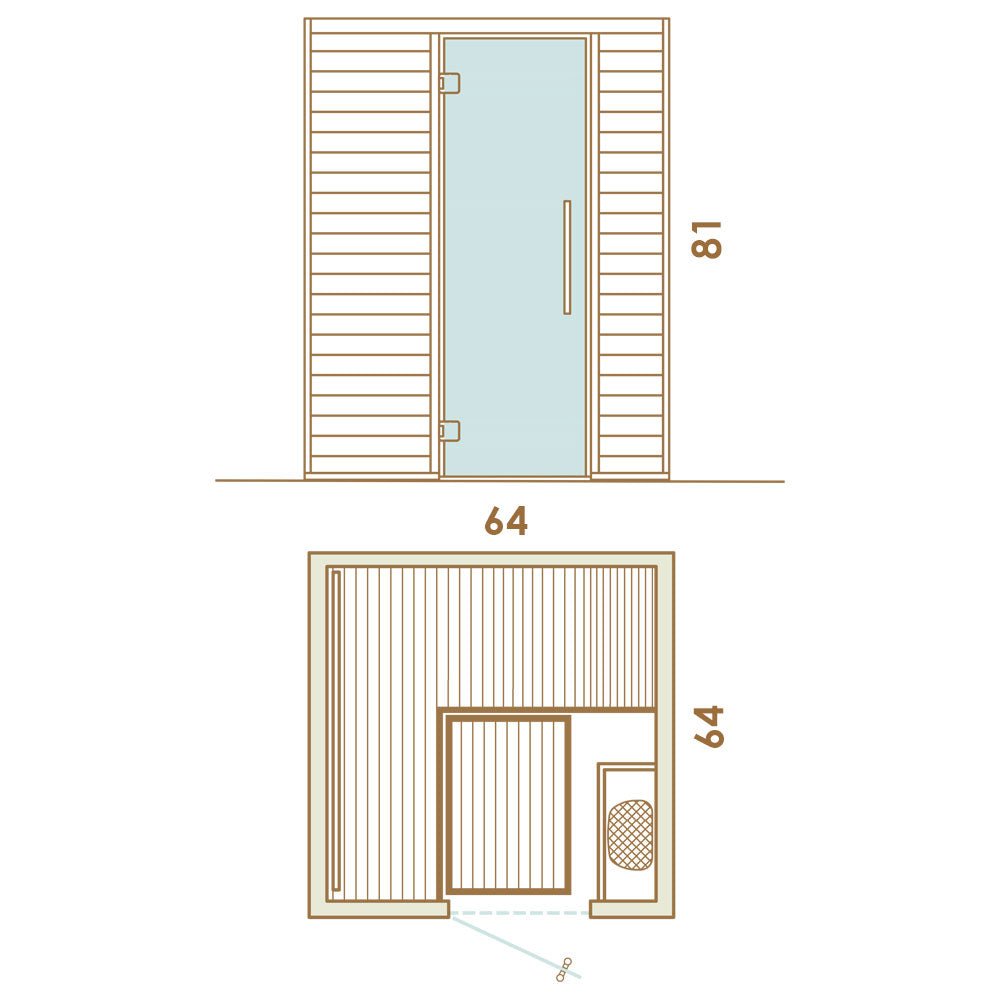 Auroom Baia 2-Person Traditional Sauna Kit w/ Aspen Wood -  product_vendor - Peak Primal Wellness