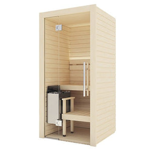 Auroom Cala Glass Mini 1-Person Traditional Sauna Kit w/ Aspen Wood -  product_vendor - Peak Primal Wellness