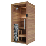 Auroom Cala Glass Mini 1-Person Traditional Sauna Kit w/ Thermo-Aspen Wood -  product_vendor - Peak Primal Wellness
