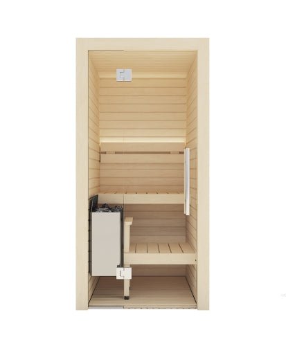 Auroom Cala Glass Mini 1-Person Traditional Sauna Kit w/ Aspen Wood -  product_vendor - Peak Primal Wellness