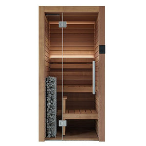 Auroom Cala Glass Mini 1-Person Traditional Sauna Kit w/ Thermo-Aspen Wood -  product_vendor - Peak Primal Wellness