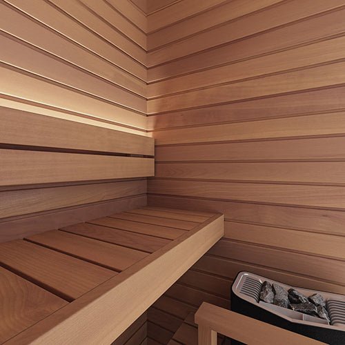 Auroom Cala Glass Mini 1-Person Traditional Sauna Kit w/ Thermo-Aspen Wood -  product_vendor - Peak Primal Wellness