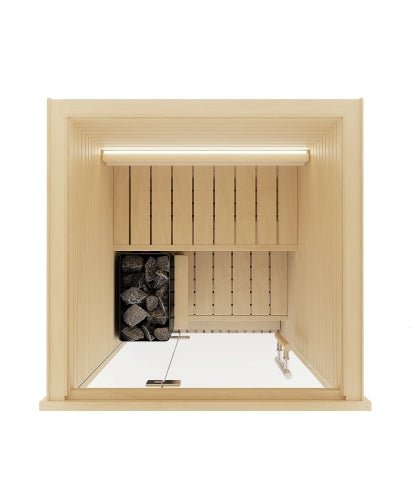 Auroom Cala Glass Mini 1-Person Traditional Sauna Kit w/ Aspen Wood -  product_vendor - Peak Primal Wellness