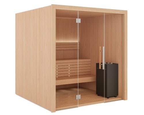 Auroom Libera Glass 6-Person Traditional Sauna Kit -  product_vendor - Peak Primal Wellness