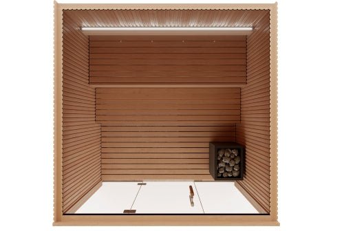 Auroom Libera Glass 6-Person Traditional Sauna Kit -  product_vendor - Peak Primal Wellness