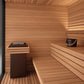 Auroom Mira L 5-Person Outdoor Traditional Sauna Cabin Kit w/ Black Thermo-Spruce Wood -  product_vendor - Peak Primal Wellness
