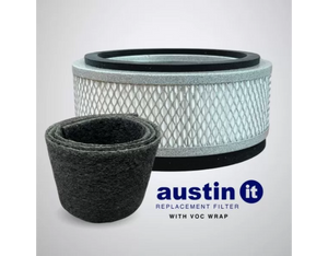 Austin Air ‘It’ Replacement HEPA Filter - 99.97% Particle Removal, VOC Carbon Wrap Upgrade Available