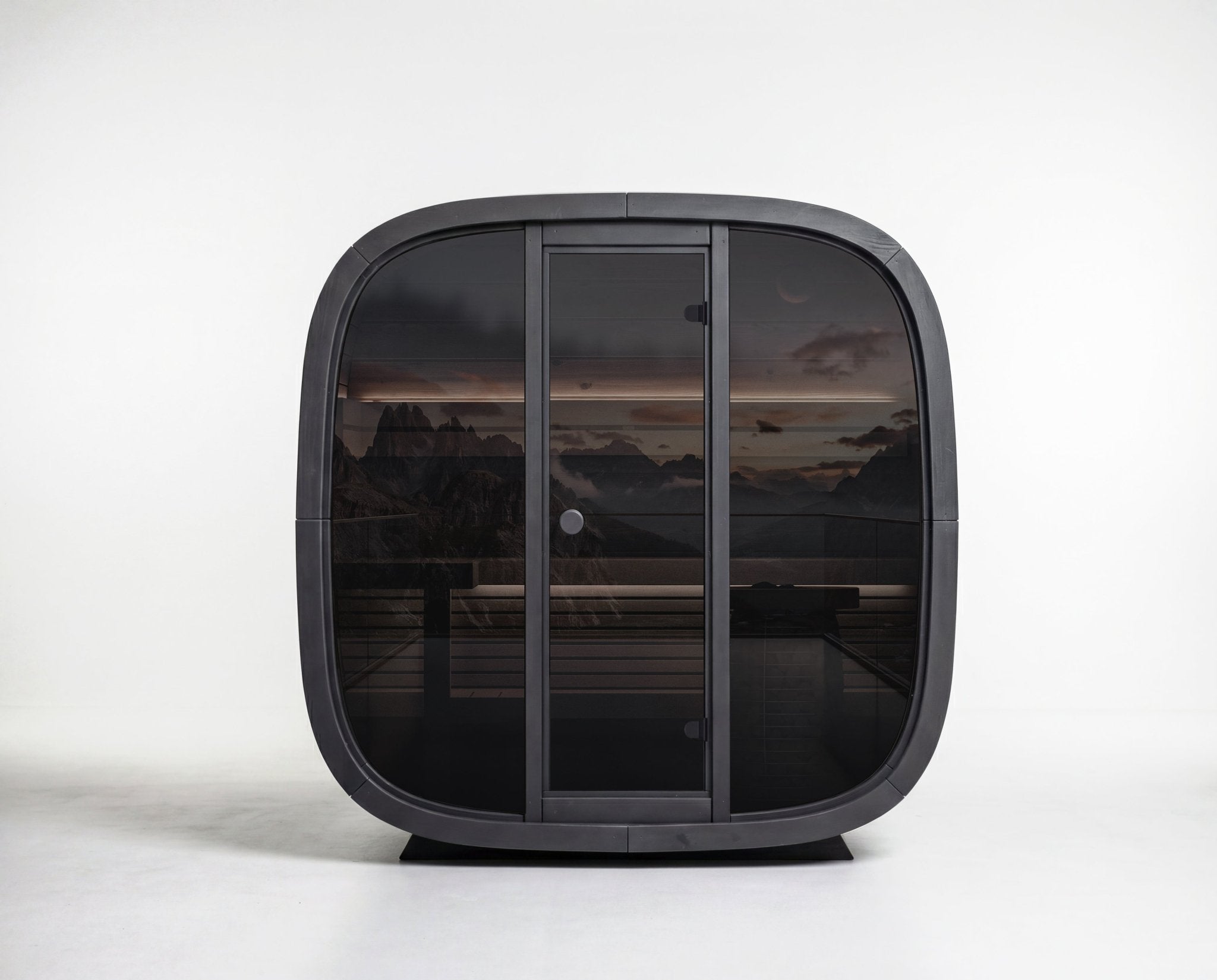 Leil Saunas Black Cube Classic - 4 Person Outdoor Traditional Sauna Ki