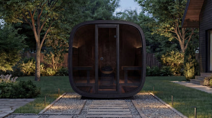 Leil Saunas Black Cube Premium - 4 Person Outdoor Sauna Kit -  product_vendor - Peak Primal Wellness