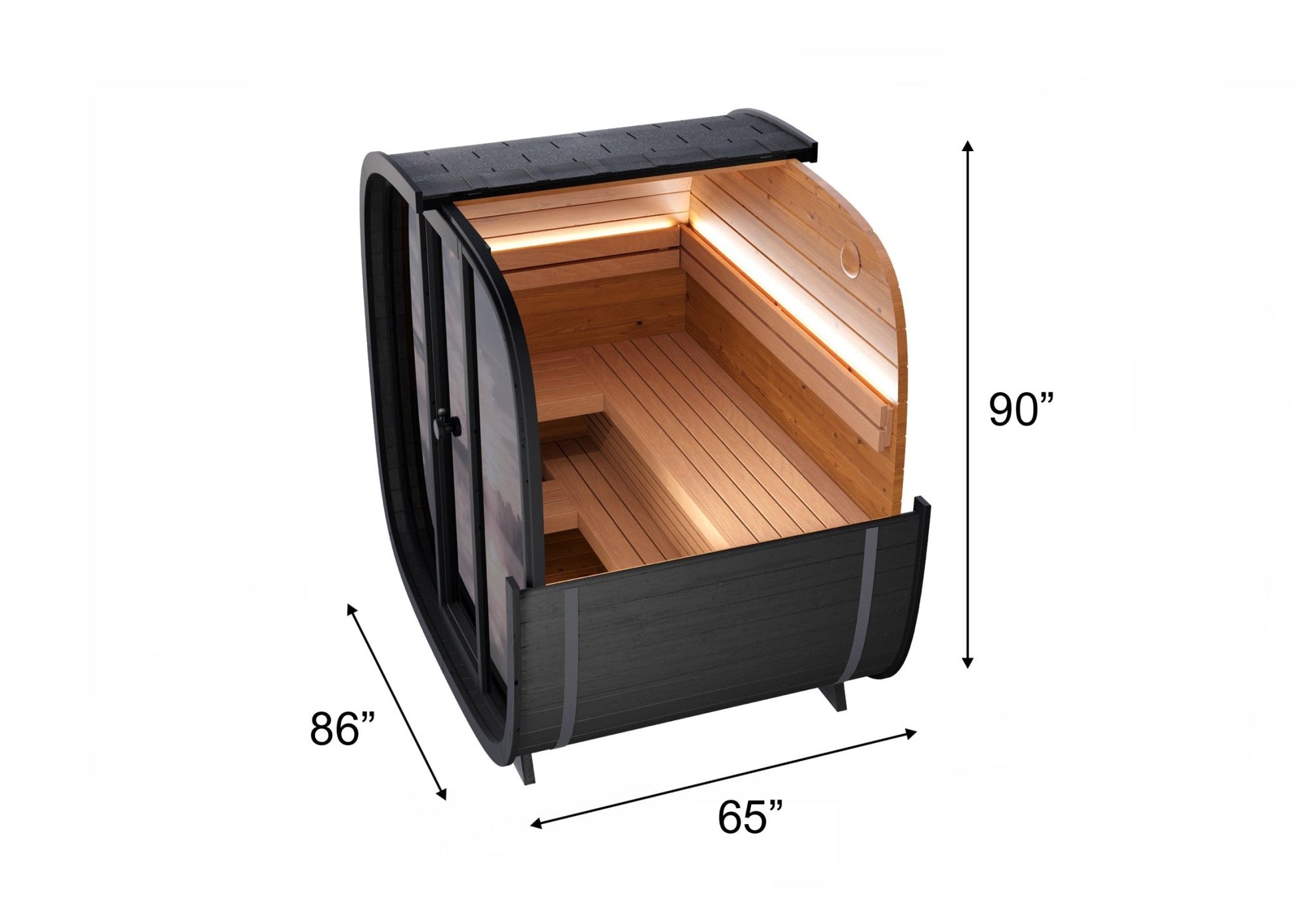 Leil Saunas Black Cube Classic - 4 Person Outdoor Sauna Kit -  product_vendor - Peak Primal Wellness
