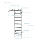 BenchK 231 Wall Bars - Space-Efficient Beech Wood & Steel Fitness Ladder with Adjustable Pull-Up Bar