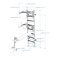 BenchK 233B Wall Bars - Versatile Home Gym System with Adjustable Pull-Up Bar and Dip Station
