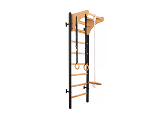 BenchK 211B + A076 Wall Bars Swedish Ladder for Kids with Pull - Up Bar, Gymnastic Rings, and Swing -  product_vendor - Peak Primal Wellness