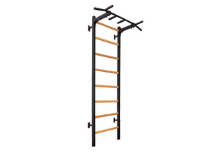 BenchK 221B Wall Bars Swedish Ladder - Beech Wood & Steel Gymnastic Ladder with 6 - Grip Pull - Up Bar, 150 kg Capacity -  product_vendor - Peak Primal Wellness