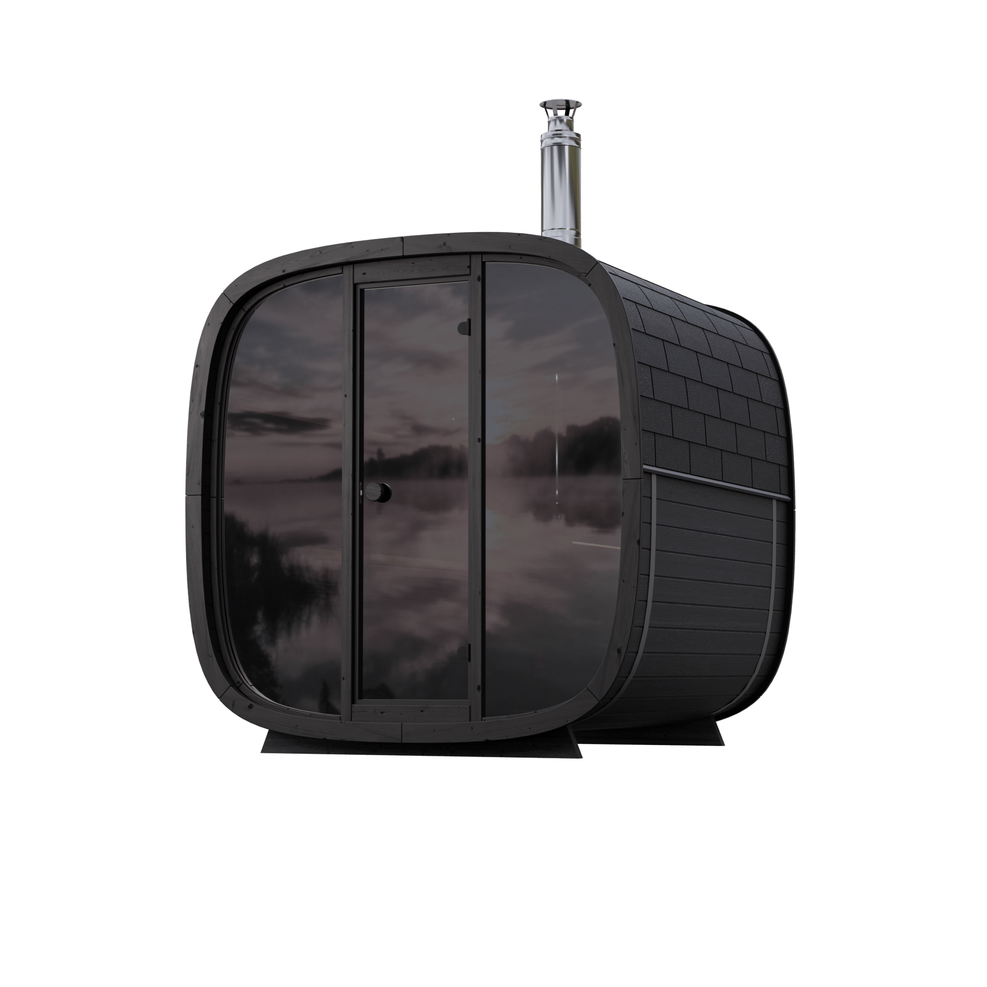 Leil Saunas Black Cube Comfort - 6 Person Outdoor Sauna Kit -  product_vendor - Peak Primal Wellness