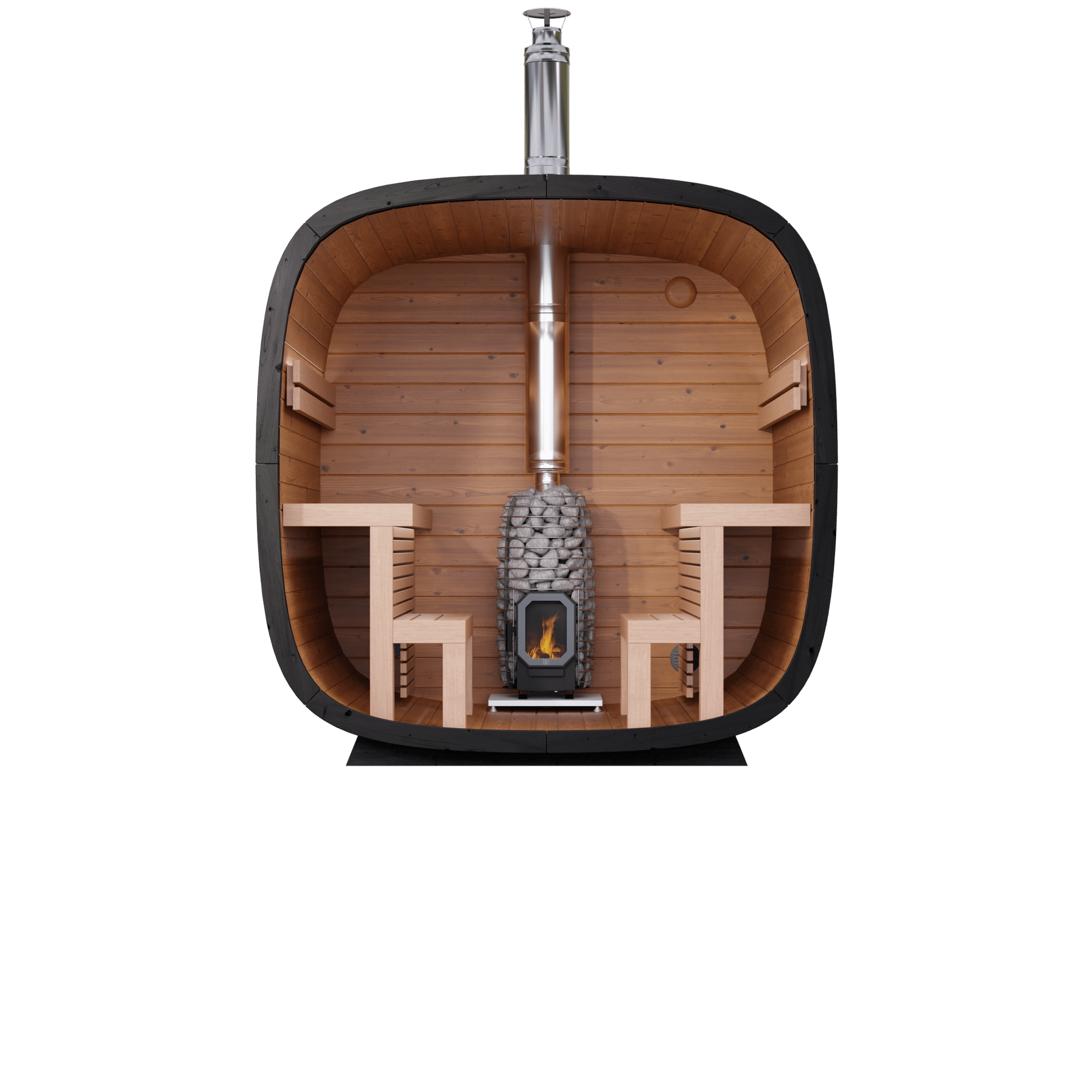 Leil Saunas Black Cube Comfort - 6 Person Outdoor Sauna Kit -  product_vendor - Peak Primal Wellness