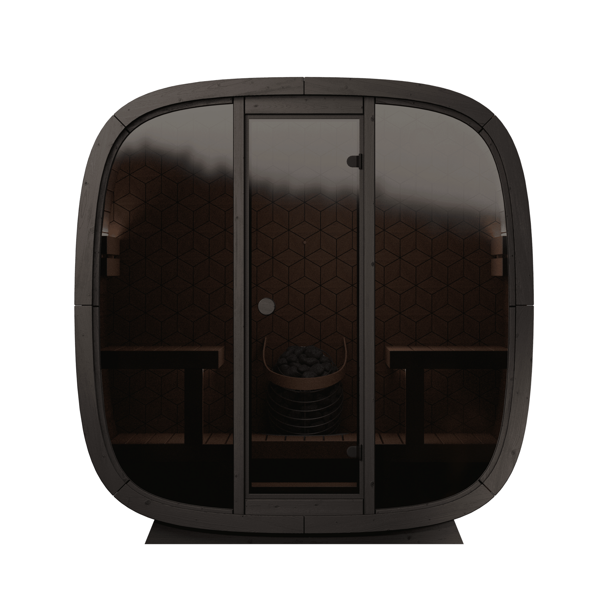 Leil Saunas Black Cube Premium - 4 Person Outdoor Sauna Kit -  product_vendor - Peak Primal Wellness