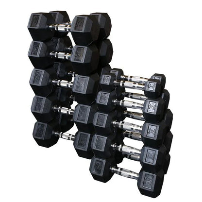 Body Solid Rubber Hex Dumbbell Sets