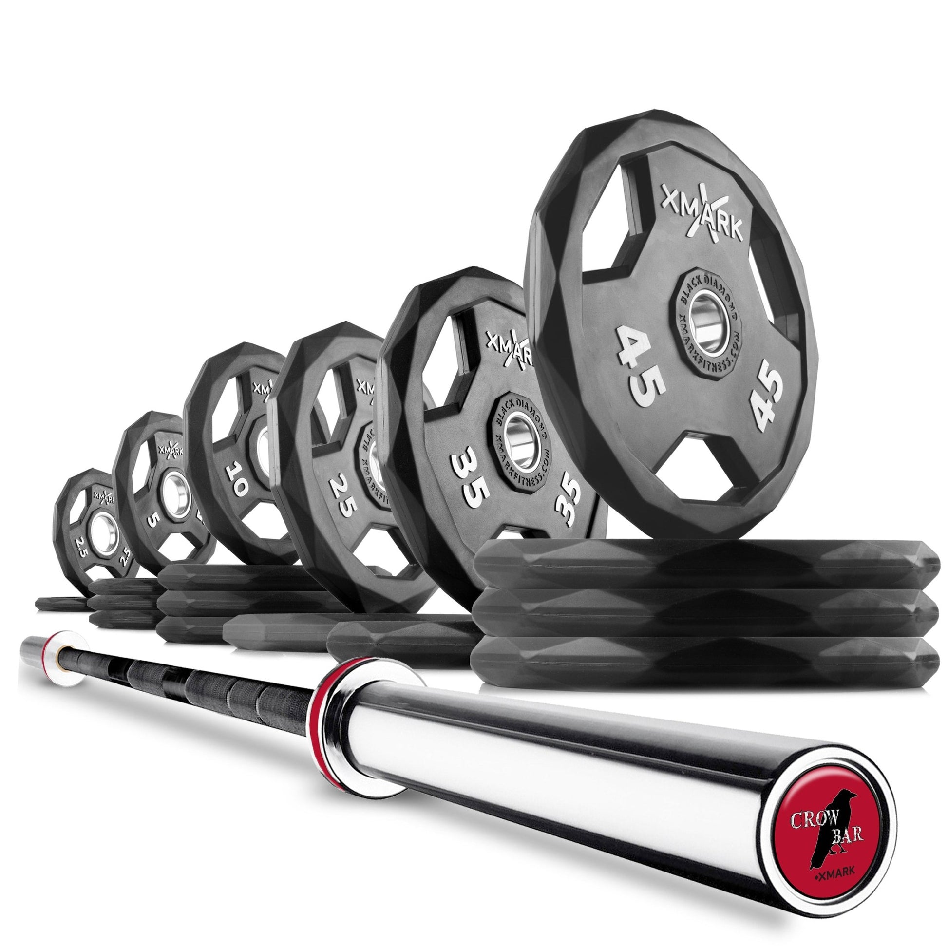 XMark Black Diamond® Olympic Weight Plates and Olympic Barbell Sets -  product_vendor - Peak Primal Wellness