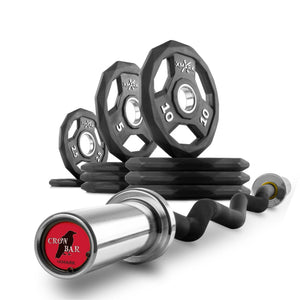 XMark Black Diamond® Olympic Weight Plates and Curl Barbell Sets -  product_vendor - Peak Primal Wellness
