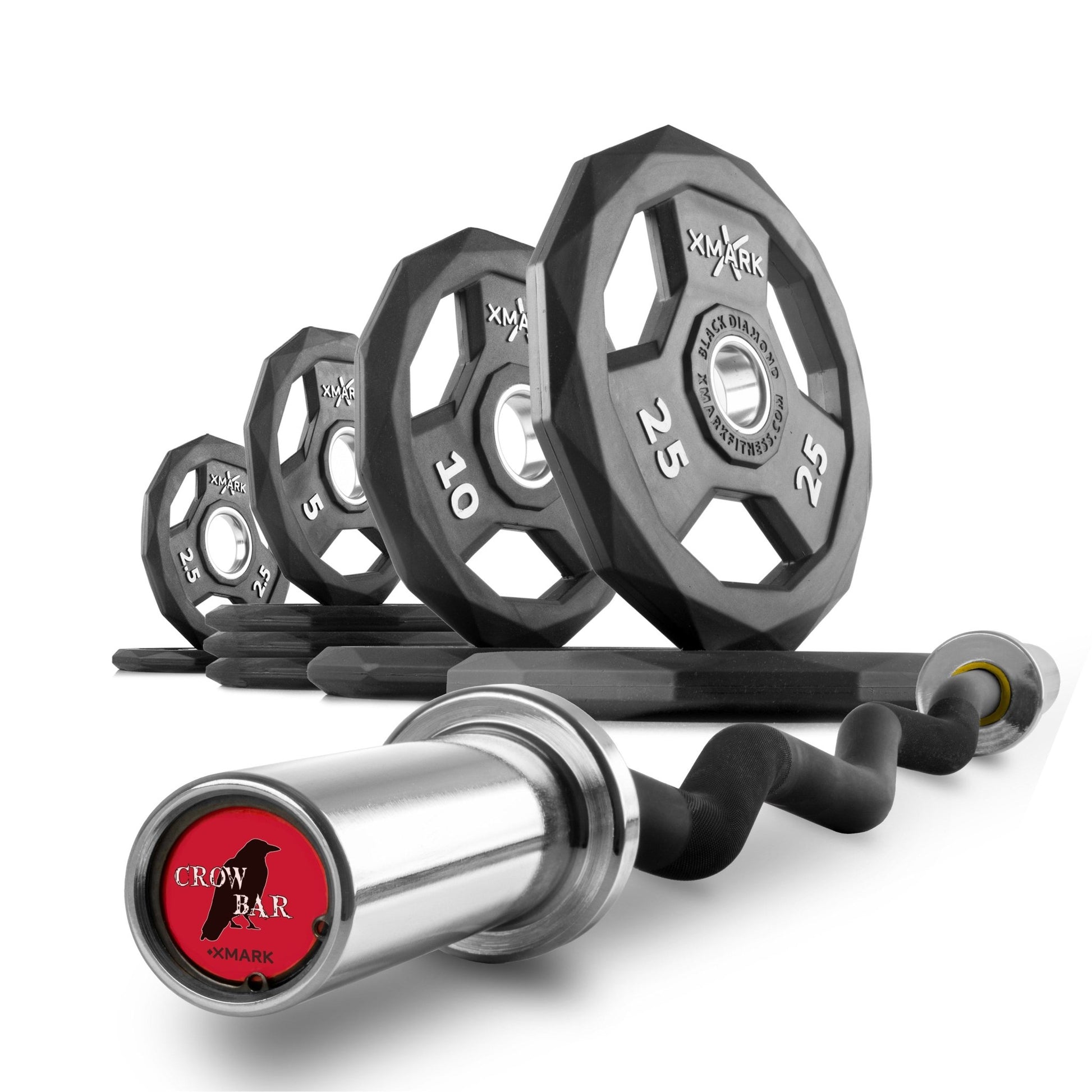 XMark Black Diamond® Olympic Weight Plates and Curl Barbell Sets -  product_vendor - Peak Primal Wellness