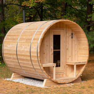 Dundalk LeisureCraft CT Serenity 5 Person Traditional Outdoor Barrel Sauna -  product_vendor - Peak Primal Wellness