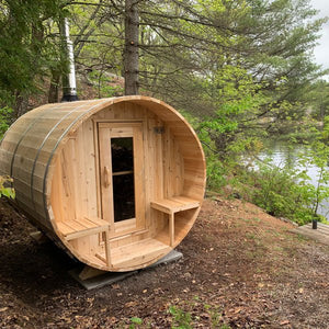 Dundalk LeisureCraft CT Serenity 5 Person Traditional Outdoor Barrel Sauna -  product_vendor - Peak Primal Wellness