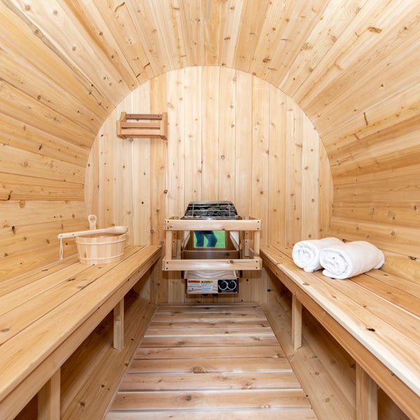 Dundalk LeisureCraft CT Serenity 5 Person Traditional Outdoor Barrel Sauna -  product_vendor - Peak Primal Wellness