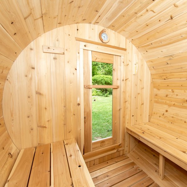 Dundalk LeisureCraft CT Serenity 5 Person Traditional Outdoor Barrel Sauna -  product_vendor - Peak Primal Wellness