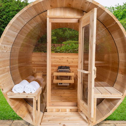 Dundalk LeisureCraft CT Tranquility 6 Person Traditional Outdoor Barrel Sauna