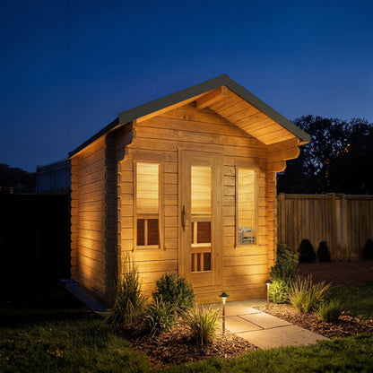 Dundalk LeisureCraft CT Palmer 3-4 Person Traditional Outdoor Cabin Sauna