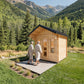 Dundalk LeisureCraft CT Palmer 3-4 Person Traditional Outdoor Cabin Sauna