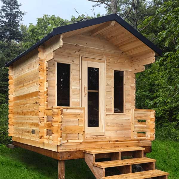 Dundalk LeisureCraft CT Georgian 6 Person Traditional Outdoor Cabin Sauna -  product_vendor - Peak Primal Wellness