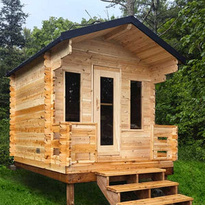 Dundalk LeisureCraft CT Georgian 6 Person Traditional Outdoor Cabin Sauna -  product_vendor - Peak Primal Wellness
