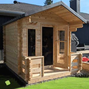 Dundalk LeisureCraft CT Georgian 6 Person Traditional Outdoor Cabin Sauna -  product_vendor - Peak Primal Wellness