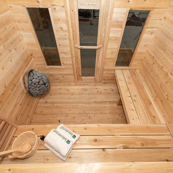 Dundalk LeisureCraft CT Georgian 6 Person Traditional Outdoor Cabin Sauna -  product_vendor - Peak Primal Wellness