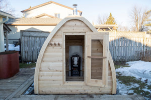 Dundalk LeisureCraft CT MiniPOD 3-4 Person Traditional Outdoor Sauna -  product_vendor - Peak Primal Wellness
