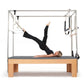 Elina Pilates Cadillac with Adjustable Anodized Aluminum Bar and Padded Trapeze for Stability